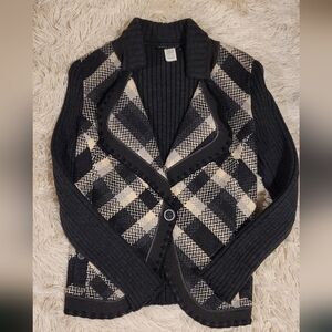 Black and Cream Women's Jacket